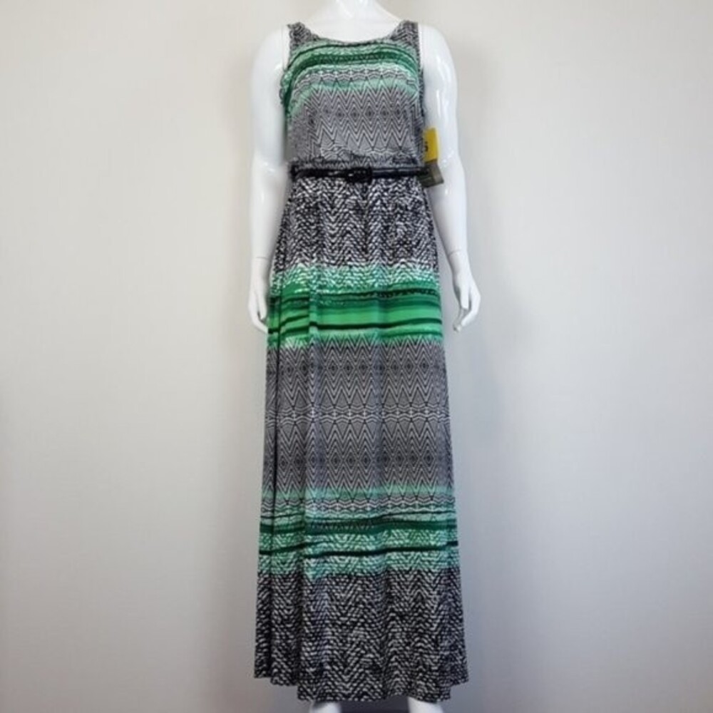 NEW Fever Green Print Maxi Dress